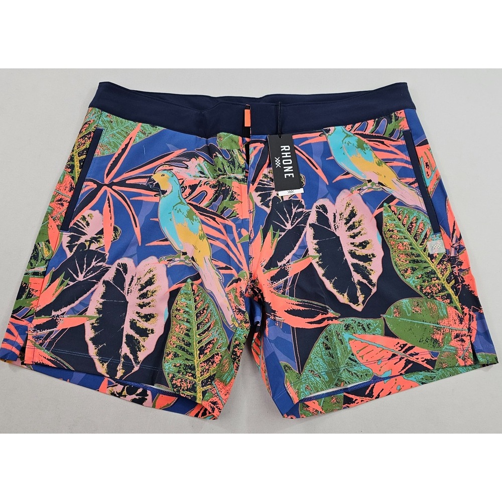 Rhone Mens Swim Trunks 40 Tropical Floral Point Break Board Shorts 101539-961